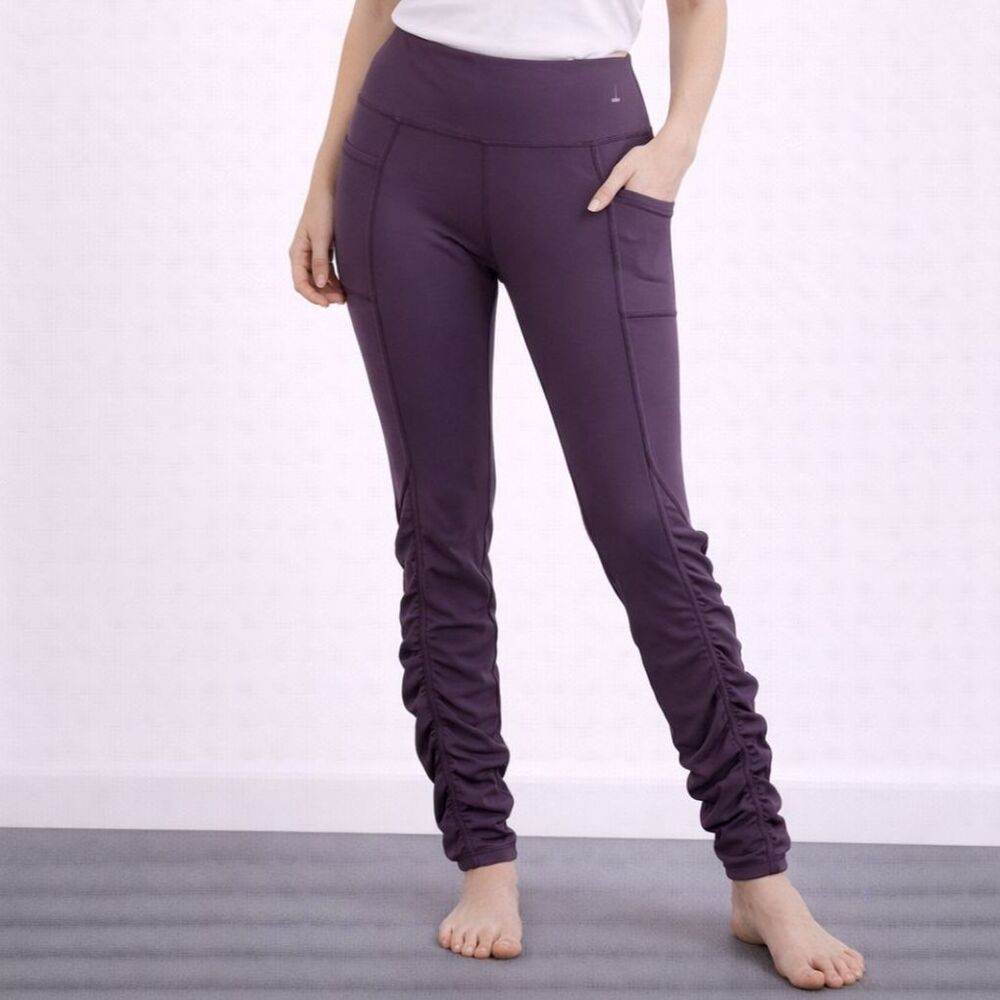 New FP Movement by Free People Free Form Ruched Hem Leggings Purple S